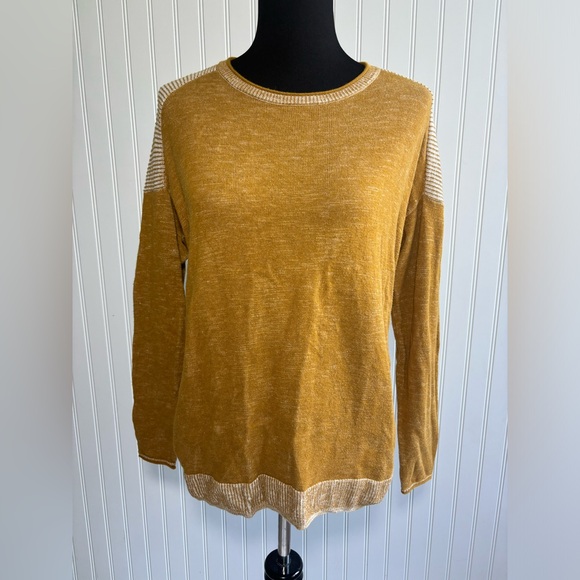 J Jill Sweater Crewneck Golden Mustard Womens Size Small - Picture 2 of 11